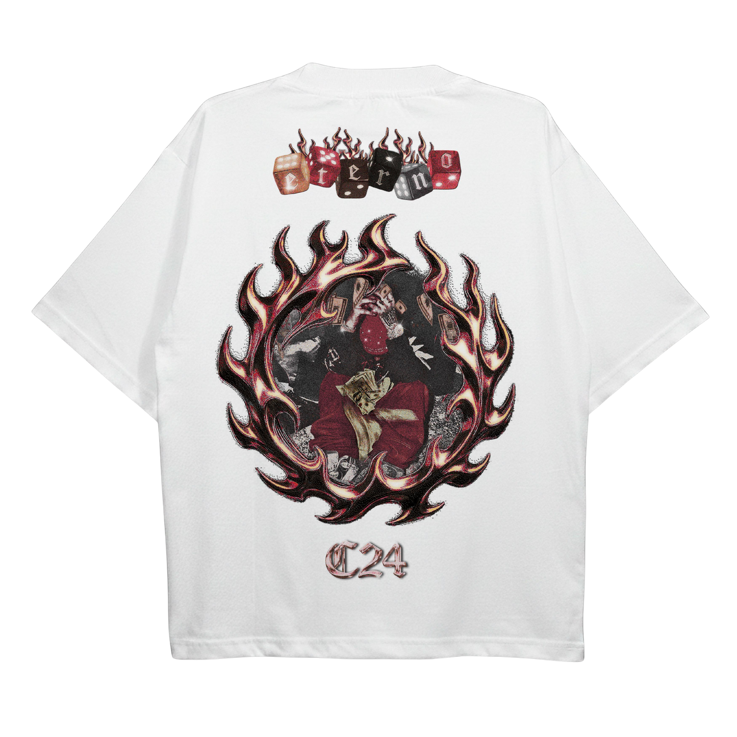Calle 24 White Tee — Official Merch | 305 gsm